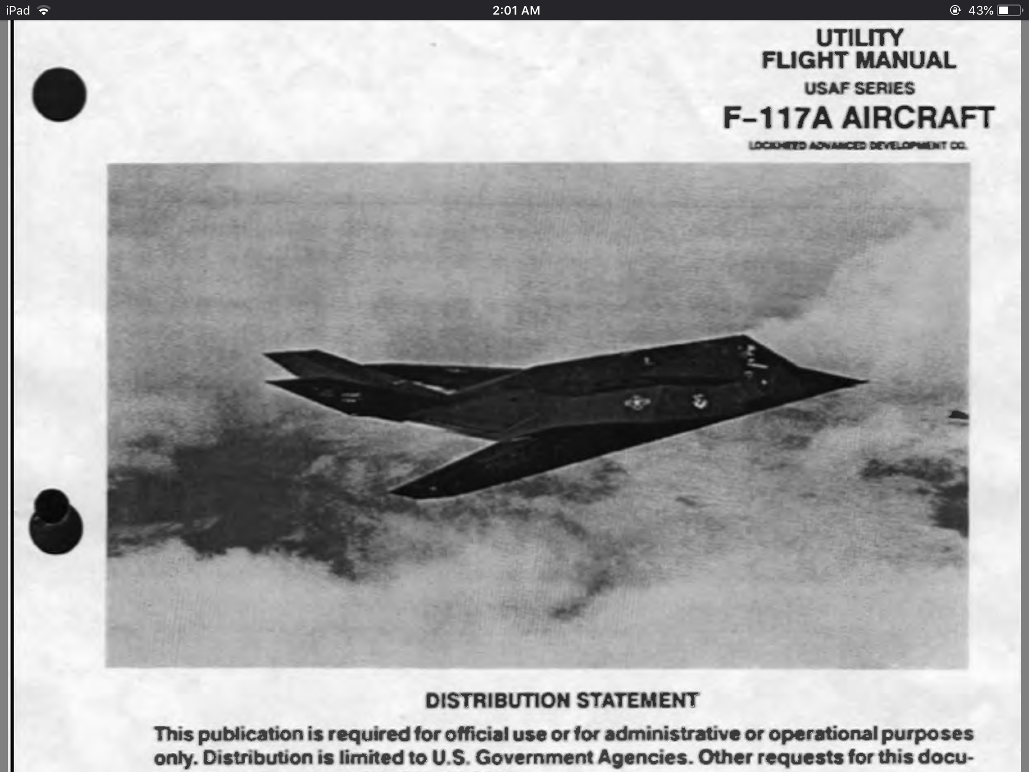 F-117a utility flight manual online
